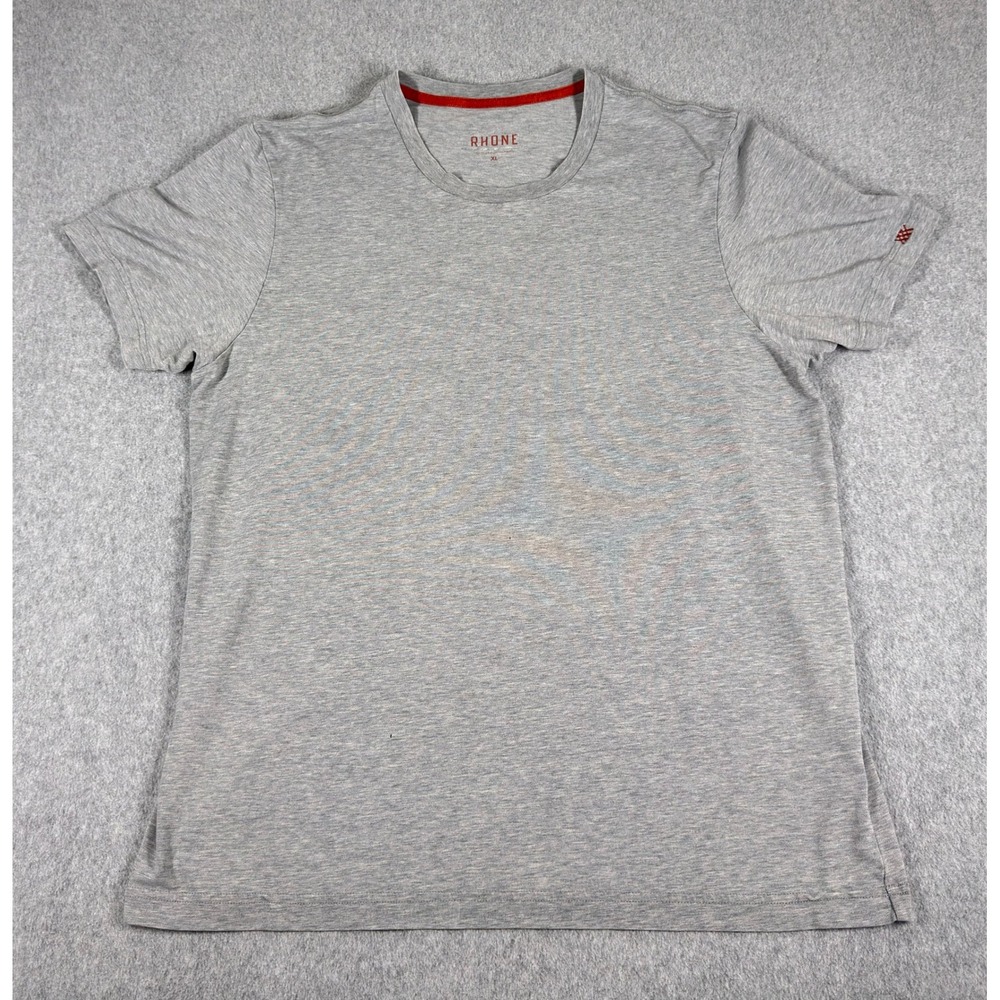 Rhone Atmosphere Shirt Mens XL Gray Red Short Sleeve Lightweight Performance